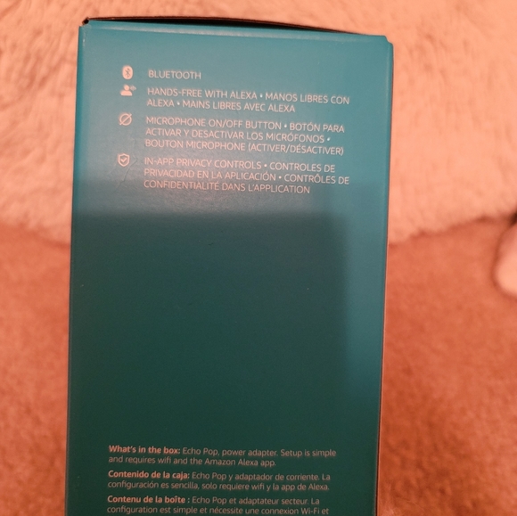 Alexa Echo Pop Smart Speaker Glacier White *NEW IN BOX SEALED* - Picture 4 of 4